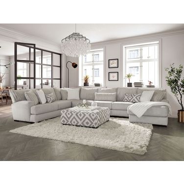 Hermiston Sectional With Armless Chair In Gray