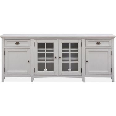 Heron Cove Chalk White Wood 80 Inch Console
