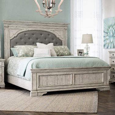 Highland Park King Bed In Rustic Ivory