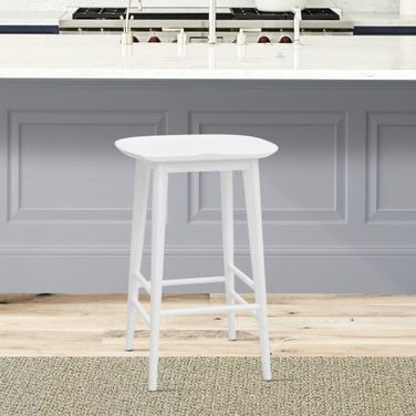 Hilton White Counter Stool