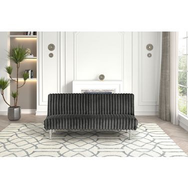Hinwil Futon Sofa Bed In Charcoal