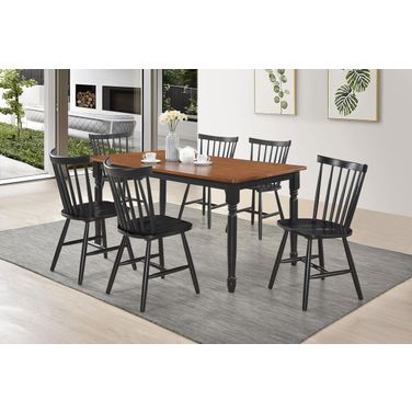 Hollyoak Rectangular Wood Dining Room Set In Walnut