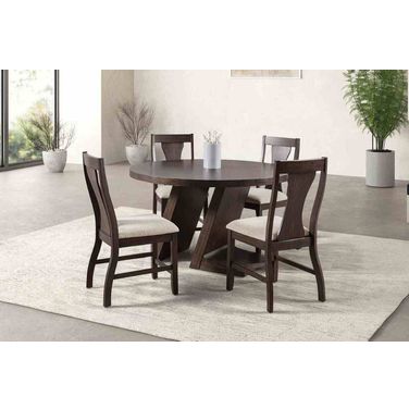 Holsworthy Round Dining Table In Espresso