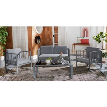 Holyoke 4 Piece Living Set in Grey