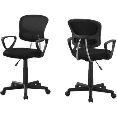Homeroots Black Foam Metal Polypropylene Polyester Office Chair
