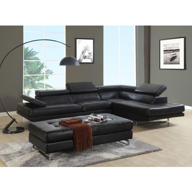 Homeroots Black Sectional Raf 366198