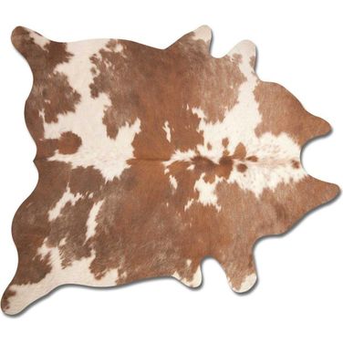 Homeroots Brown And White Cowhide Rug 293173
