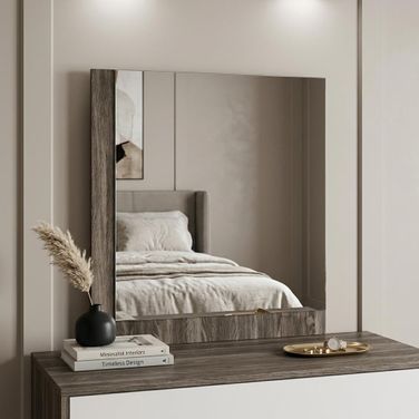 Homeroots Ebony Mdf Veneer And Glass Mirror 282643
