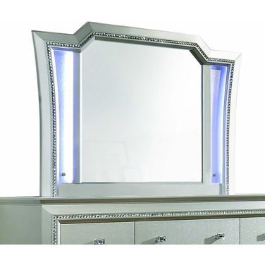 Homeroots Led Champagne Wood Mirror