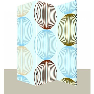 Homeroots Multi Color Wood Canvas Sphere Screen