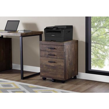 Homeroots Particle Board And Mdf Filing Cabinet With 3 Drawers