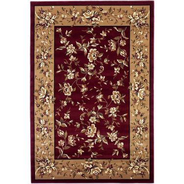 Polypropylene Red And Beige Area Rug - 10' x 13'