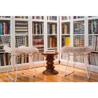 Homeroots Taupe Sheepskin Seat And Chair Cover