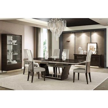 Homeroots Wenge Dining Table And 6 Chair Set