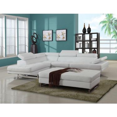 Homeroots White Sectional Laf 366220