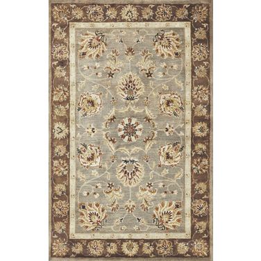 Wool Grey And Mocha Area Rug - 8' x 11'