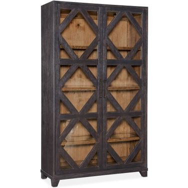 Hooker Furniture Big Sky Display Cabinet In Charred Timber