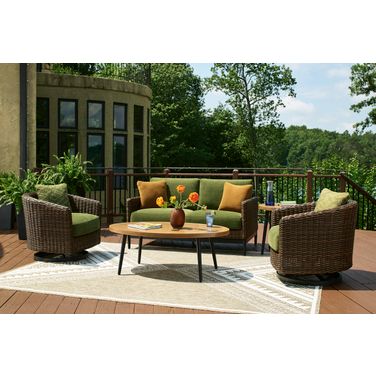 Horizon Hall Outdoor Conversation Set In Two-tone Brown