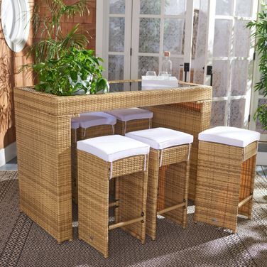 Horus Dining Set in Natural and White