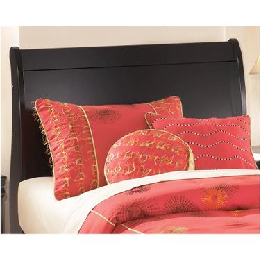 Huey Vineyard Black Twin Sleigh Headboard Only