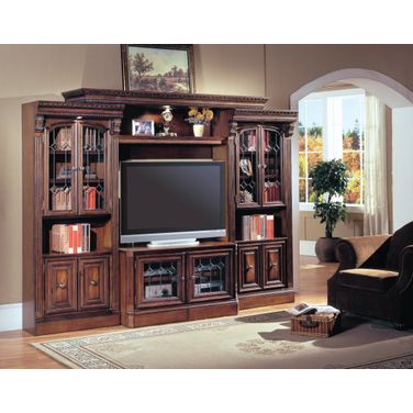 Huntington 32" Exp. Glass Door Entertainment Wall Unit
