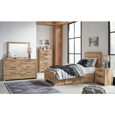 Hyanna Youth Panel Storage Bedroom Set In Tan Brown
