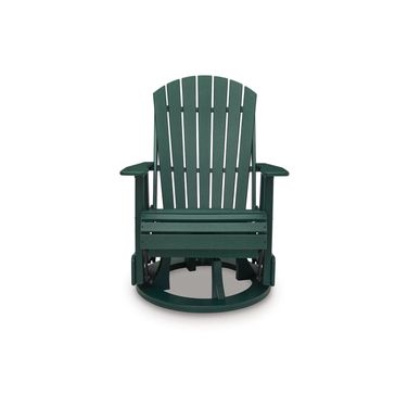 Hyland Wave Outdoor Swivel Glider Chair In Green