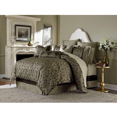 Imperial 9 Piece Queen Comforter Set In Bronze