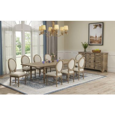 Interlude Butterfly Dining Room Set In Sandstone Buff
