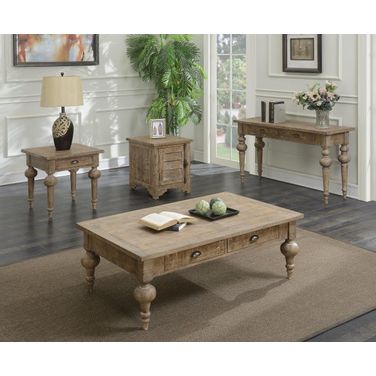 Interlude Occasional Table Set In Sandstone Buff