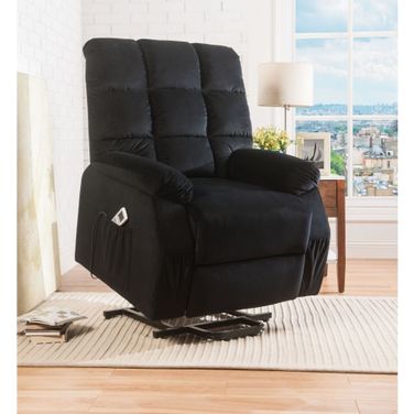 Ipompea Black Velvet Power Lift and Massage Recliner