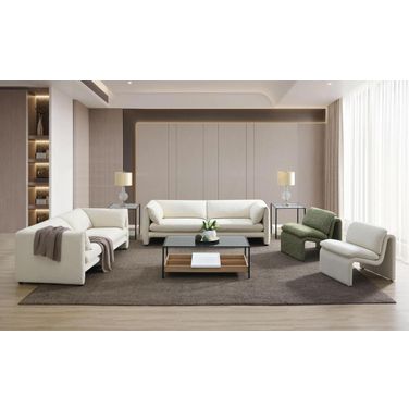 Jaeda Living Room Set In Beige Linen