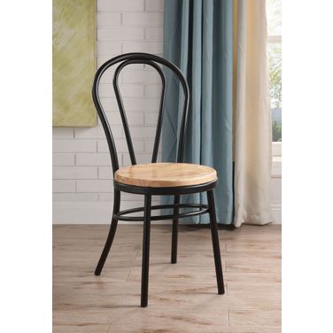 Jakia Black and Natural Side Chair Set of 2