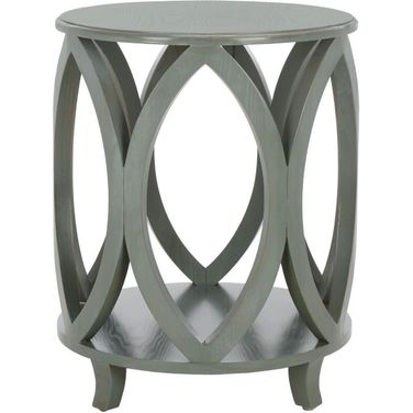 Janika French Grey Round Accent Table