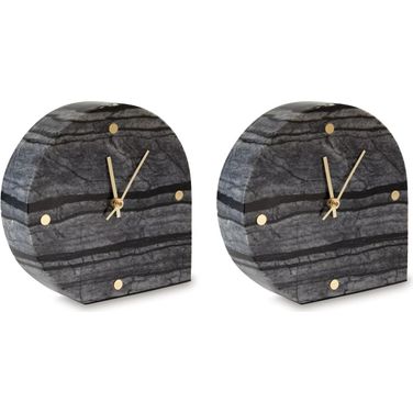 Janmour Table Clock Set of 2 In Black