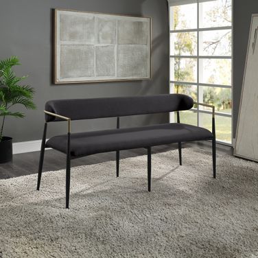 Jaramillo Bench In Black Chenille