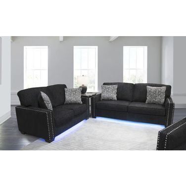 Jasmine Peaks Living Room Set In Coal