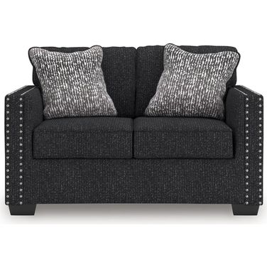 Jasmine Peaks Loveseat In Coal