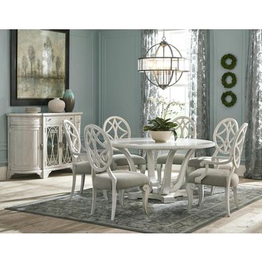Jasper County Dogwood Round Dining Room Set In Dogwood