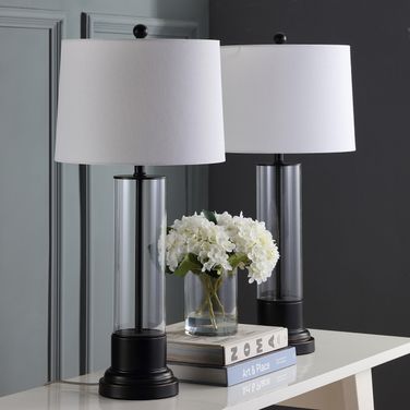 Jayse Black and Clear Table Lamp Set of 2