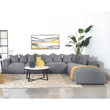Jennifer 6-piece Tight Seat Modular Sectional Grey