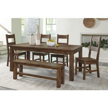 Jerrick Burnished Brown Dining Room Set