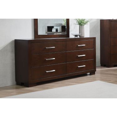 Jessica 6-drawer Dresser Cappuccino