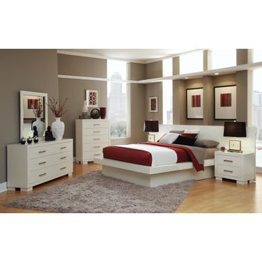 Jessica Panel Bedroom Set In Cream White
