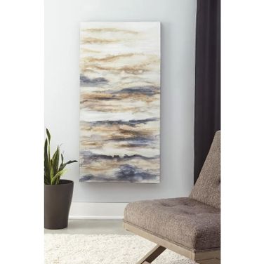 Joely Blue and Tan Wall Art