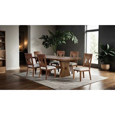 Johannes Dining Room Set In Rustic Oak