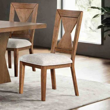 Johannes Side Chair Set of 2 In Rustic Oak