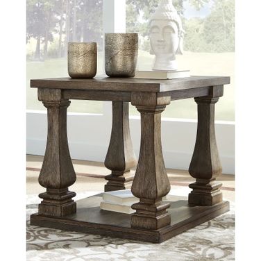 Johnelle Gray Rectangular End Table
