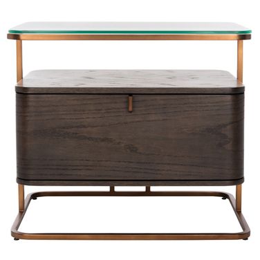 Johnson 1 Drawer Nightstand In Dark Walnut