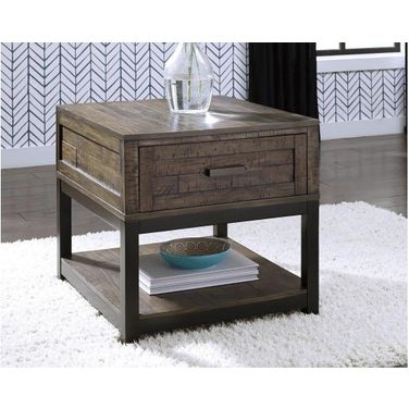 Johurst Grayish Brown End Table